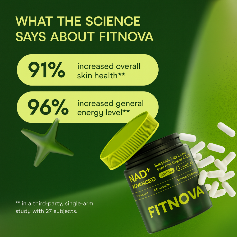 Fitnova NAD+ Advanced - Healthy-Aging Supplement with Resveratrol